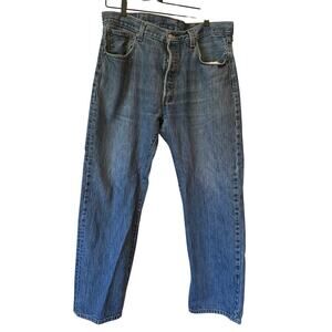 Levi’s 501 Button Fly Jeans 38x32 | Straight Fit Vintage Blue Denim Pants